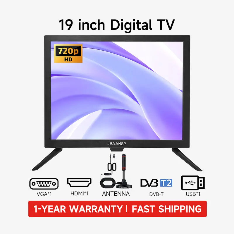 JEAANSP 19/22/24/26/32 Inch Digital Television Built-in DVB-T2