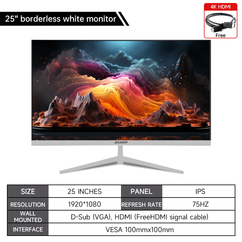 19/22/25 inch 75HZ-1080P  Office  Borderless PC Monitor