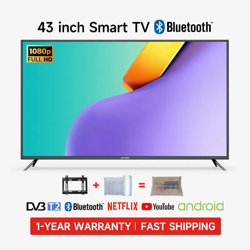 32/40/43/46/50/55/65/75 inch WiFi/Bluetooth/Netfix/YouTube/DVB-T2/MYTV
