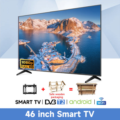 【WOODEN 32/40/43/46/50/55/65/75 inch WIFI/YouTube/Netflix/Bluetooth