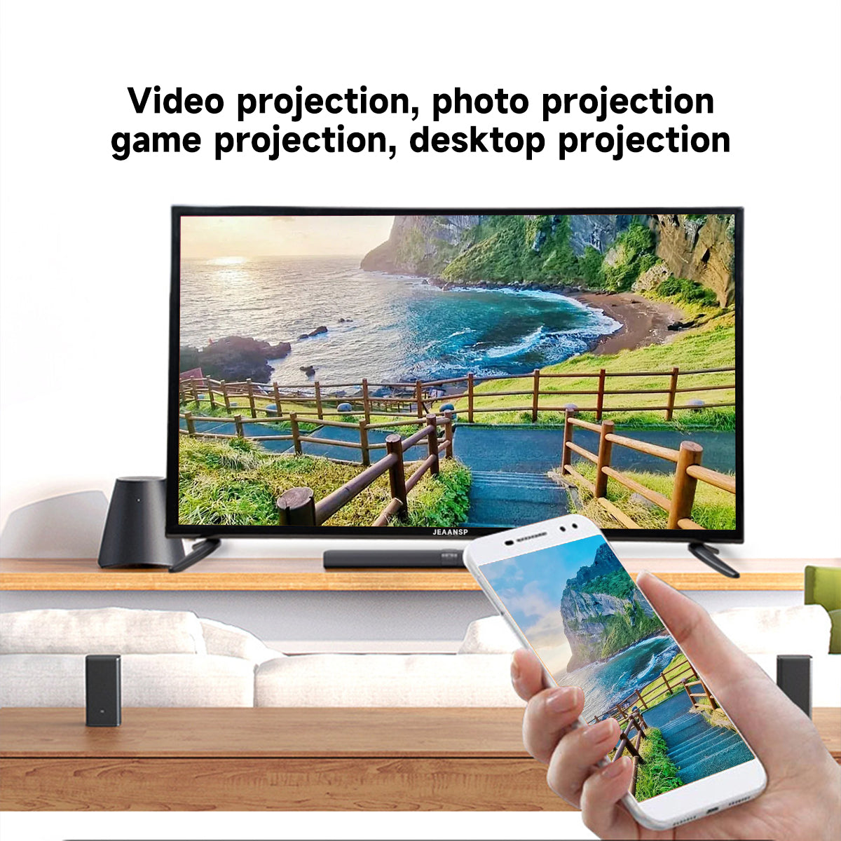 JEAANSP LED TV Bluetooth Digital Smart TV 55/65 inch 4K Android 14.0 TV WiF Netflix YouTube MYTV/DVB-T2 - JEAANSP TV