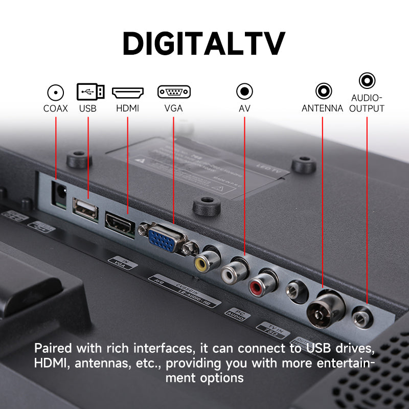 24/26 Inch Digital TV   DTV-T2 Build in MYTV +Antenna