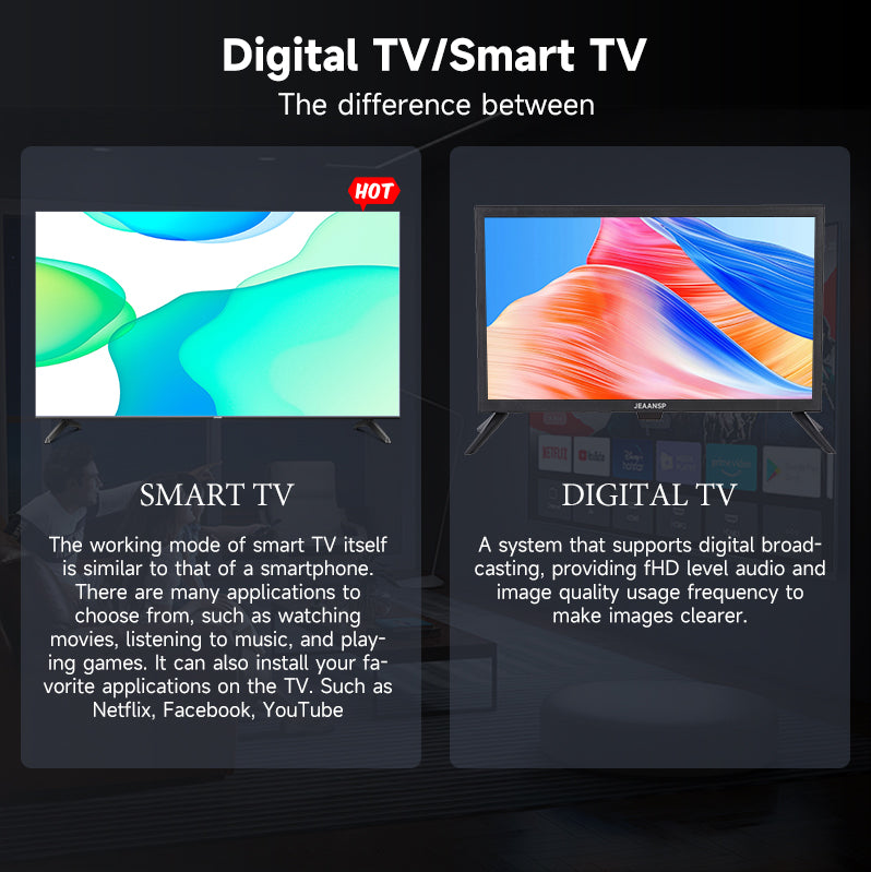 Digdital TV 19/24/26/ 32/40/65/75 inch With Bluetooth/NETFLIX/ Youtube